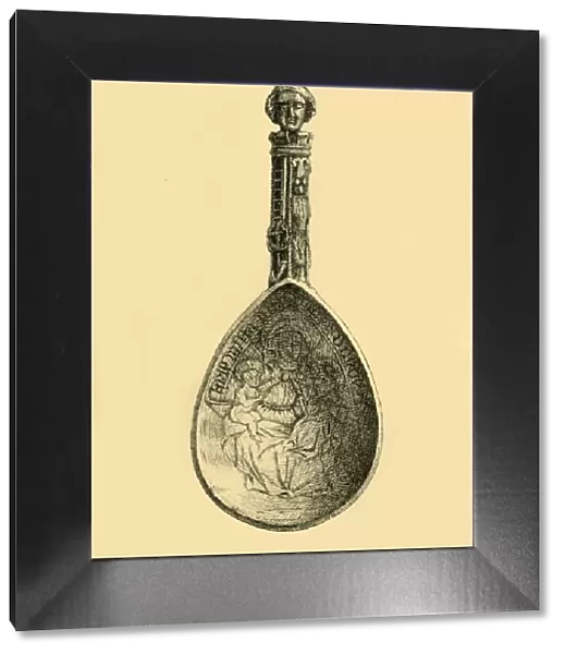 Silver gilt spoon, late 15th century, (1881). Creator: R I Stevenson