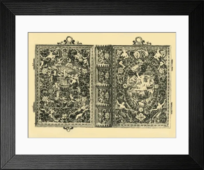 Framed Print : Gold book cover, 19th century, (1881). Creator: John Watkins Framed Print : Gold book cover, 19th century, (1881). Creator: John Watkins