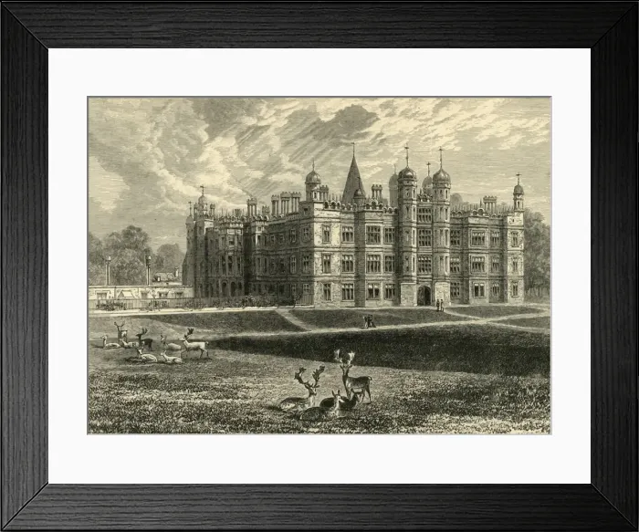 Framed Print : Front of Burghley House, 1898. Creator: Unknown Framed Print : Front of Burghley House, 1898. Creator: Unknown