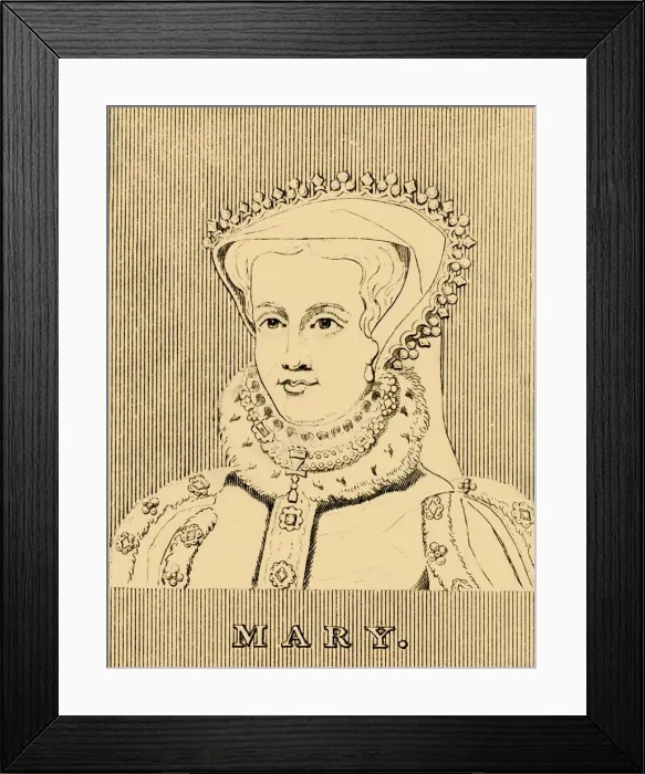 Framed Print : Mary, (1516-1558), 1830. Creator: Unknown Framed Print : Mary, (1516-1558), 1830. Creator: Unknown
