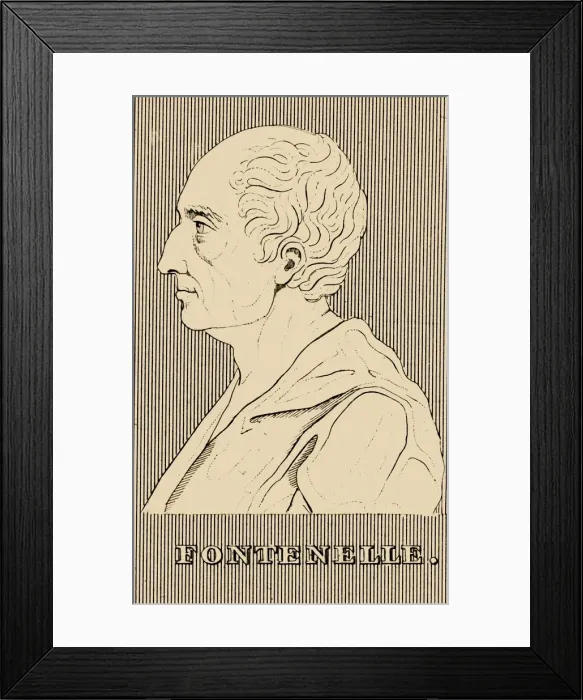 Framed Print : Fontenelle, (1657-1757), 1830. Creator: Unknown Framed Print : Fontenelle, (1657-1757), 1830. Creator: Unknown