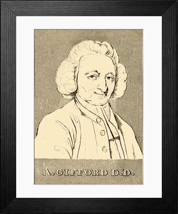 Framed Print : A. Gifford D. D. (1700-1784), 1830. Creator: Unknown Framed Print : A. Gifford D. D. (1700-1784), 1830. Creator: Unknown