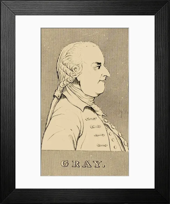 Framed Print : Gray, (1716-1771), 1830. Creator: Unknown Framed Print : Gray, (1716-1771), 1830. Creator: Unknown