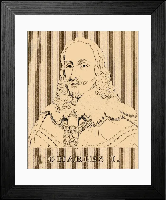 Framed Print : Charles I, (1600-1649), 1830. Creator: Unknown Framed Print : Charles I, (1600-1649), 1830. Creator: Unknown