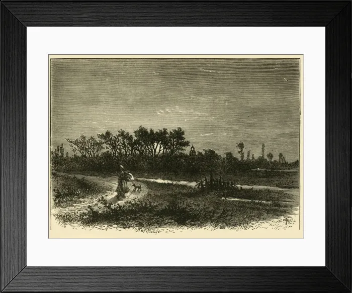 Framed Print : Peakirk, from the Cut, 1898. Creator: Unknown Framed Print : Peakirk, from the Cut, 1898. Creator: Unknown