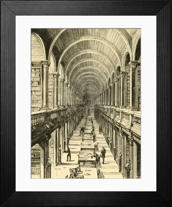 Framed Print : Interior of the Library, Trinity College, 1898. Creator: Unknown Framed Print : Interior of the Library, Trinity College, 1898. Creator: Unknown