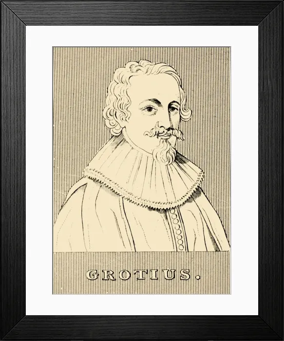 Framed Print : Grotius, (1583-1645), 1830. Creator: Unknown Framed Print : Grotius, (1583-1645), 1830. Creator: Unknown