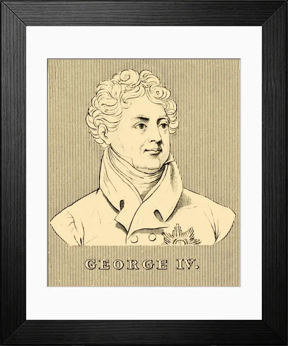 Framed Print : George IV, (1762-1830), 1830. Creator: Unknown Framed Print : George IV, (1762-1830), 1830. Creator: Unknown
