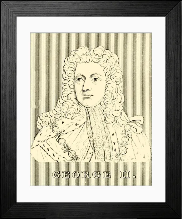 Framed Print : George II, (1683-1760), 1830. Creator: Unknown Framed Print : George II, (1683-1760), 1830. Creator: Unknown
