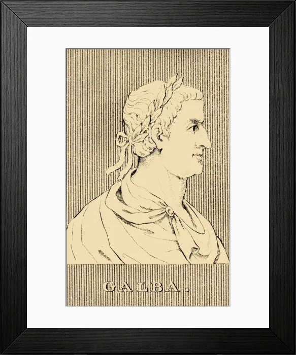 Framed Print : Calba, (3 BC - AD 69), 1830. Creator: Unknown Framed Print : Calba, (3 BC - AD 69), 1830. Creator: Unknown