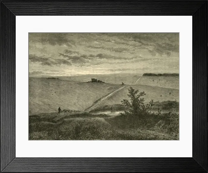 Framed Print : Salisbury Plain, from near Amesbury, 1898. Creator: Unknown Framed Print : Salisbury Plain, from near Amesbury, 1898. Creator: Unknown