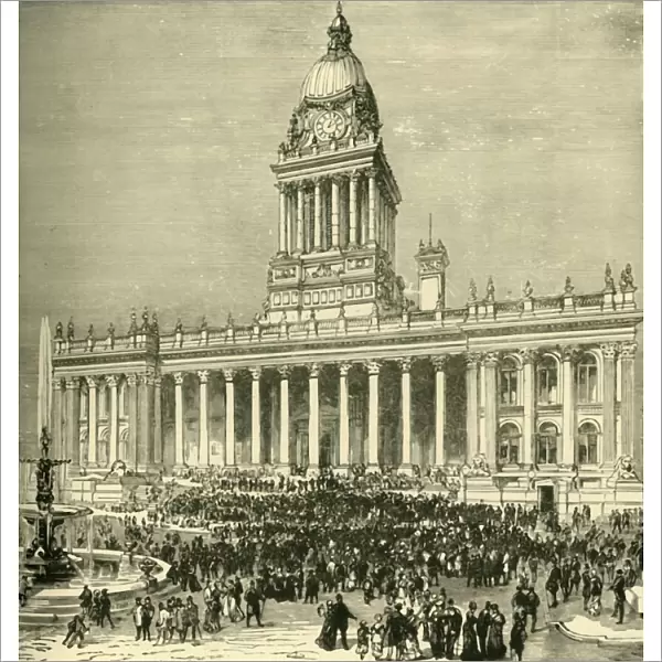 The Town Hall: An Open-Air Band Performance, 1898. Creator: Unknown