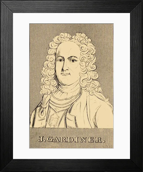 Framed Print : J. Gardiner, (1688-1745), 1830. Creator: Unknown Framed Print : J. Gardiner, (1688-1745), 1830. Creator: Unknown