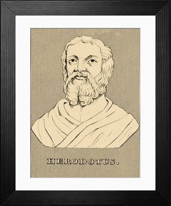 Framed Print : Herodotus, (c484-c425 BC), 1830. Creator: Unknown Framed Print : Herodotus, (c484-c425 BC), 1830. Creator: Unknown