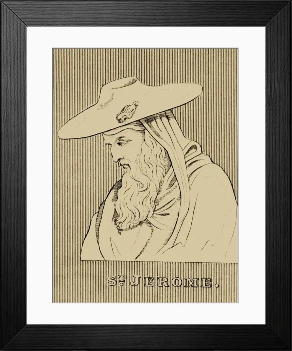 Framed Print : St. Jerome, (c347- 420), 1830. Creator: Unknown Framed Print : St. Jerome, (c347- 420), 1830. Creator: Unknown