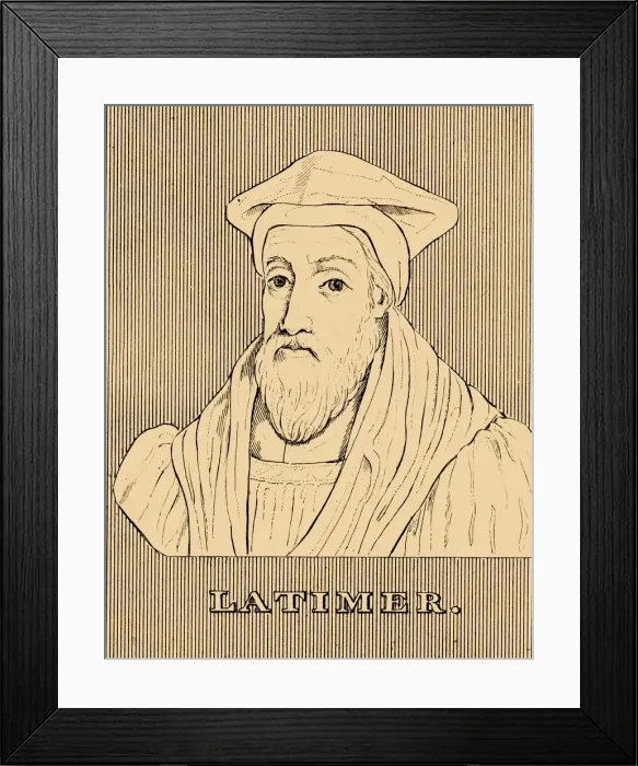 Framed Print : Latimer, ( c1487-1555), 1830. Creator: Unknown Framed Print : Latimer, ( c1487-1555), 1830. Creator: Unknown