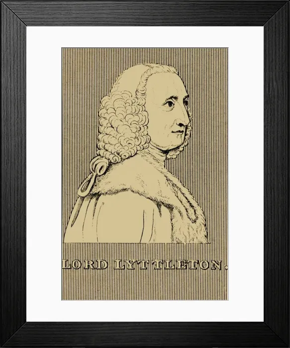Framed Print : Lord Lyttleton, (1709-1773), 1830. Creator: Unknown Framed Print : Lord Lyttleton, (1709-1773), 1830. Creator: Unknown