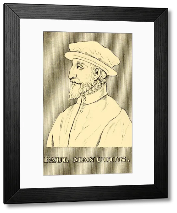 Framed Print : Paul Manutius, (1512-1574), 1830. Creator: Unknown Framed Print : Paul Manutius, (1512-1574), 1830. Creator: Unknown
