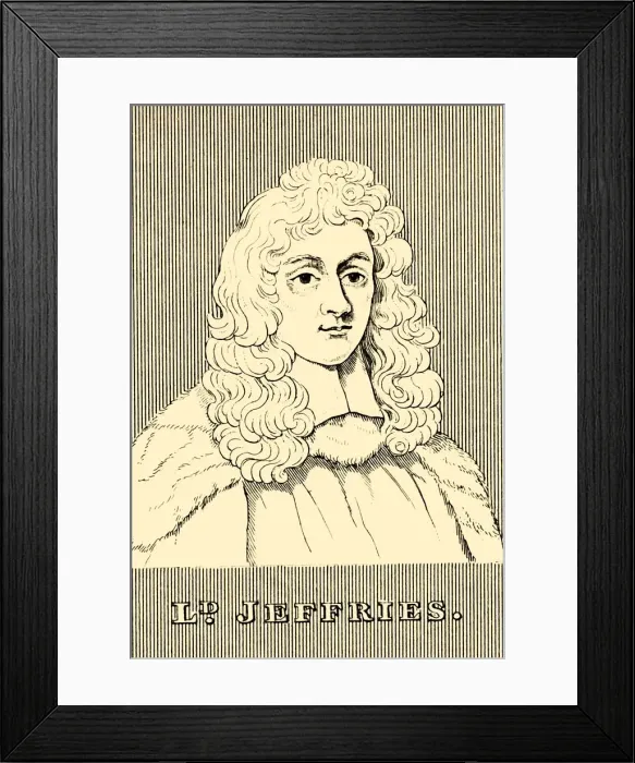 Framed Print : Lord Jeffries, (1645-1689), 1830. Creator: Unknown Framed Print : Lord Jeffries, (1645-1689), 1830. Creator: Unknown