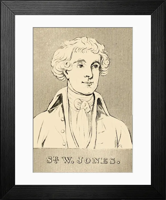 Framed Print : Sir W. Jones, (1746-1794), 1830. Creator: Unknown Framed Print : Sir W. Jones, (1746-1794), 1830. Creator: Unknown