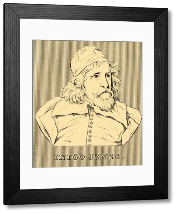 Framed Print : Inigo Jones, (1573-1652), 1830. Creator: Unknown Framed Print : Inigo Jones, (1573-1652), 1830. Creator: Unknown