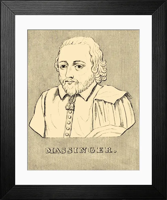 Framed Print : Massinger, (1583-1640), 1830. Creator: Unknown Framed Print : Massinger, (1583-1640), 1830. Creator: Unknown