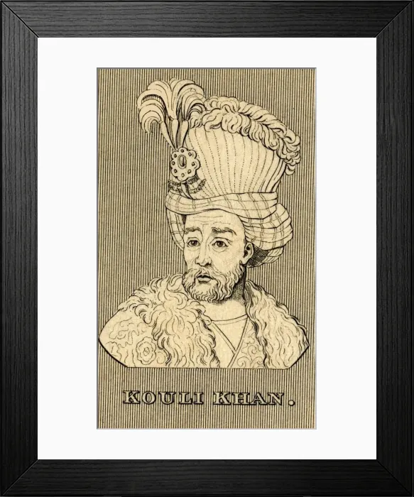 Framed Print : Kouli Khan, (1688-1747), 1830. Creator: Unknown Framed Print : Kouli Khan, (1688-1747), 1830. Creator: Unknown