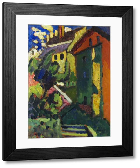 Framed Print : Stairway to the castle (Murnau), 1909. Creator: Kandinsky, Wassily Vasilyevich (1866-1944) Framed Print : Stairway to the castle (Murnau), 1909. Creator: Kandinsky, Wassily Vasilyevich (1866-1944)