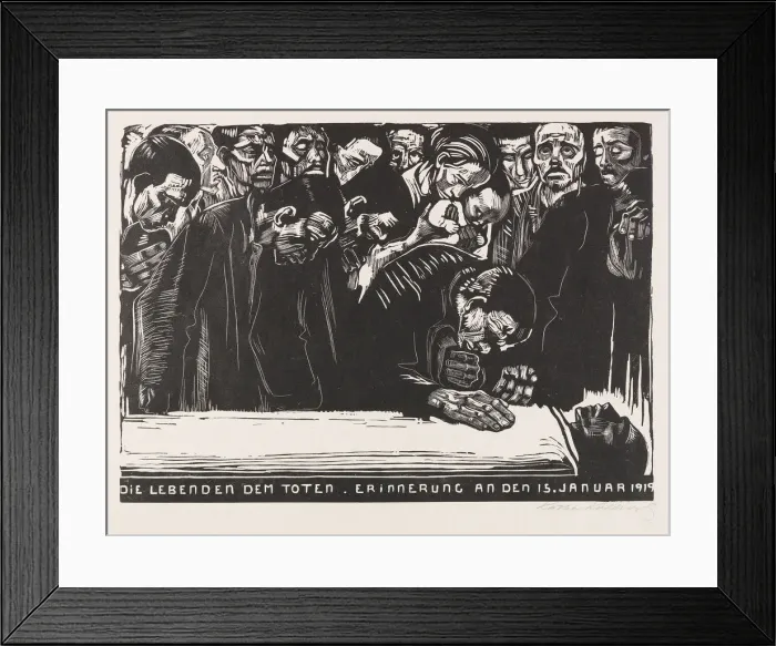 Framed Print : Commemorative sheet for Karl Liebknecht, 1920. Creator: Kollwitz, Kathe (1867-1945) Framed Print : Commemorative sheet for Karl Liebknecht, 1920. Creator: Kollwitz, Kathe (1867-1945)