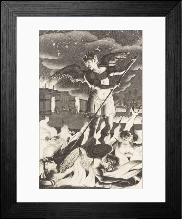 Framed Print : Illustration for John Miltons Paradise Lost, 1688. Creator: Burghers, Michael (c Framed Print : Illustration for John Miltons Paradise Lost, 1688. Creator: Burghers, Michael (c