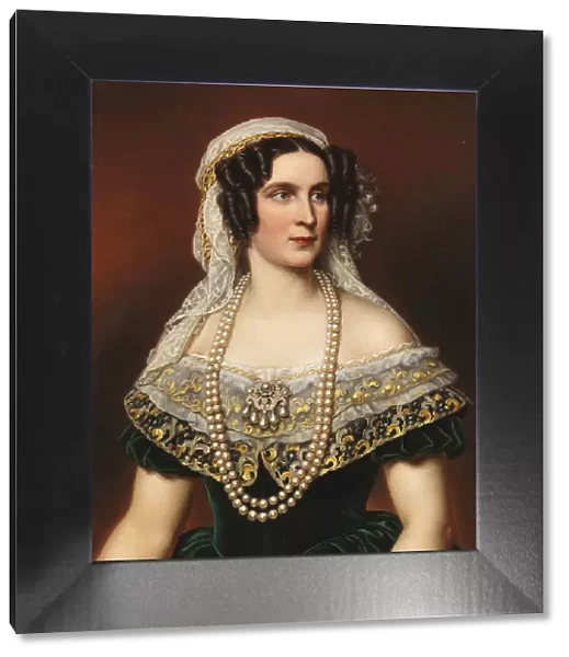 Portrait of Queen Therese of Bavaria (1792-1854), 1855. Creator: Stieler, Joseph Karl (1781-1858)