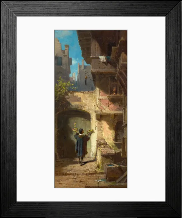 Framed Print : The Well-Wisher, ca 1860. Creator: Spitzweg, Carl (1808-1885) Framed Print : The Well-Wisher, ca 1860. Creator: Spitzweg, Carl (1808-1885)