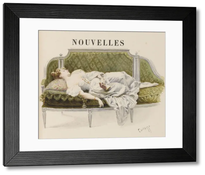 Framed Print : Half-title for Nouvelles by Alfred de Musset, 1887. Creator: Cortazzo, Oreste (1836-1912) Framed Print : Half-title for Nouvelles by Alfred de Musset, 1887. Creator: Cortazzo, Oreste (1836-1912)
