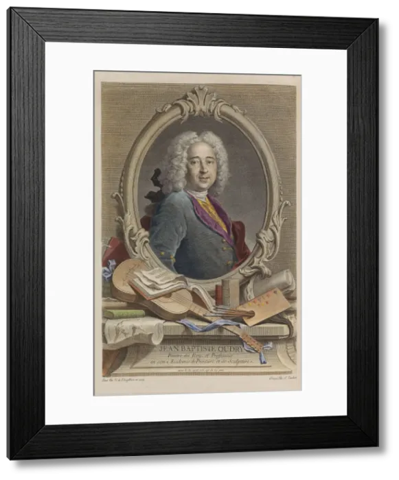 Framed Print : Portrait of Jean-Baptiste Oudry (1686-1755), 1755. Creator: Tardieu, Jacques-Nicolas (1716-1791) Framed Print : Portrait of Jean-Baptiste Oudry (1686-1755), 1755. Creator: Tardieu, Jacques-Nicolas (1716-1791)