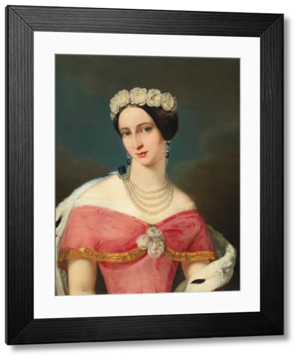 Framed Print : Portrait of Grand Duchess Alexandra Iosifovna of Saxe-Altenburg (1830-1911). Creator: Anonymous Framed Print : Portrait of Grand Duchess Alexandra Iosifovna of Saxe-Altenburg (1830-1911). Creator: Anonymous