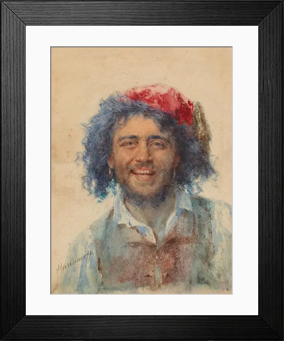 Framed Print : Self-Portrait as Gypsy Baron. Creator: Harlamov (Harlamoff), Alexei Alexeyevich (1840-1922) Framed Print : Self-Portrait as Gypsy Baron. Creator: Harlamov (Harlamoff), Alexei Alexeyevich (1840-1922)