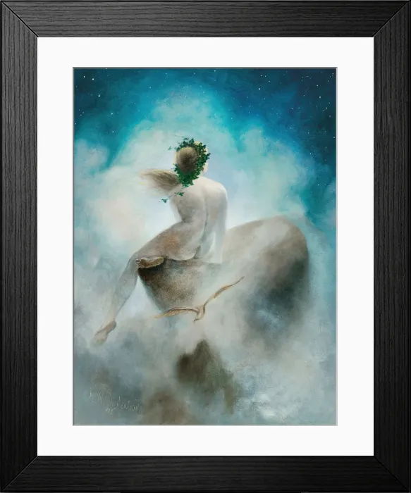 Framed Print : Question to the Stars, 1895. Creator: Diefenbach, Karl Wilhelm (1851-1913) Framed Print : Question to the Stars, 1895. Creator: Diefenbach, Karl Wilhelm (1851-1913)