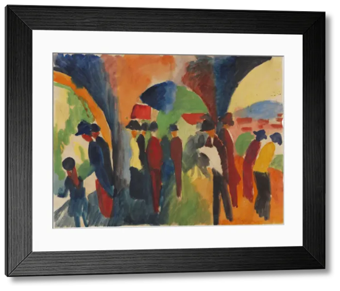 Framed Print : Under Thun Arcades, 1913. Creator: Macke, August (1887-1914) Framed Print : Under Thun Arcades, 1913. Creator: Macke, August (1887-1914)