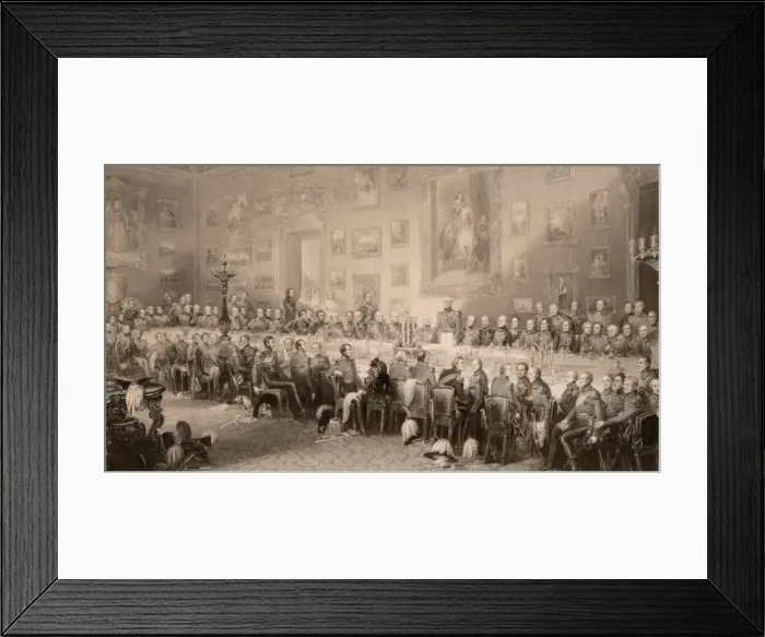 Framed Print : The Waterloo Banquet at Aspley House June 18, 1836. Creator: Greatbach, William Framed Print : The Waterloo Banquet at Aspley House June 18, 1836. Creator: Greatbach, William