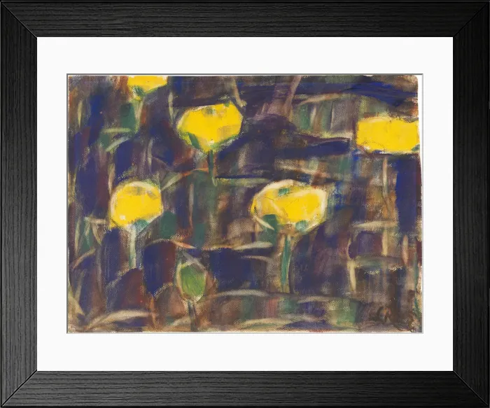Framed Print : Water Lilies, 1925. Creator: Rohlfs, Christian (1849-1938) Framed Print : Water Lilies, 1925. Creator: Rohlfs, Christian (1849-1938)