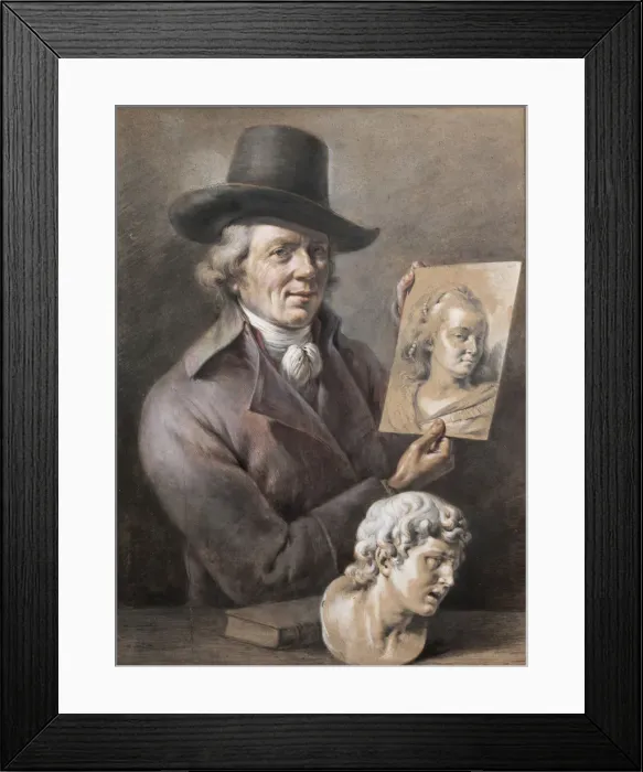 Framed Print : Self-Portrait, Second Half of the 18th cen Creator: Boissieu, Jean-Jacques, de (1736-1810) Framed Print : Self-Portrait, Second Half of the 18th cen Creator: Boissieu, Jean-Jacques, de (1736-1810)