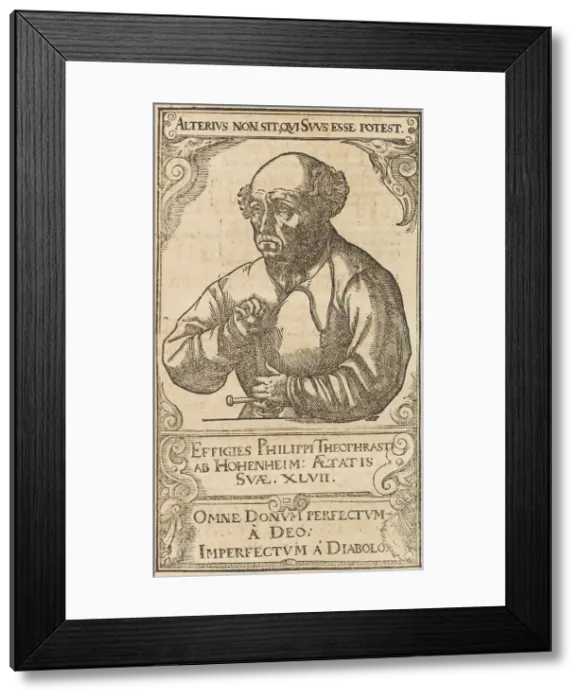 Framed Print : Philippus Theophrastus Aureolus Bombastus von Hohenheim (Paracelsus), 1589. Creator: Anonymous Framed Print : Philippus Theophrastus Aureolus Bombastus von Hohenheim (Paracelsus), 1589. Creator: Anonymous