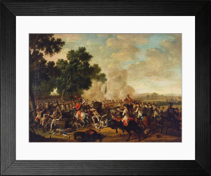 Framed Print : Battle Scene from the Seven Years War, Second Half of the 18th cen Creator: Anonymous