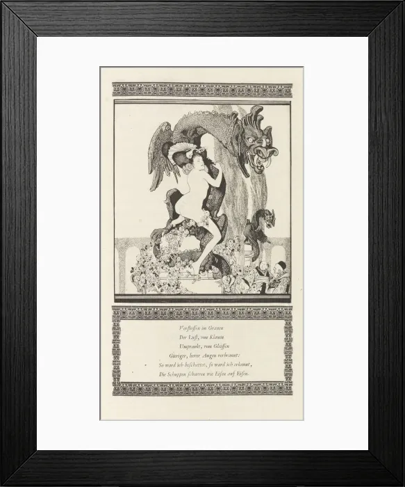 Framed Print : Illustration for Das Schone Madchen von Pao by Otto Julius Bierbaum Framed Print : Illustration for Das Schone Madchen von Pao by Otto Julius Bierbaum
