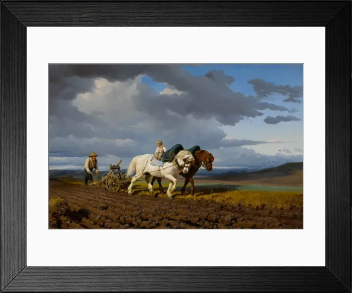 Framed Print : The Ploughing, 1844. Creator: Bonheur, Rosalie (Rosa) (1822-1899) Framed Print : The Ploughing, 1844. Creator: Bonheur, Rosalie (Rosa) (1822-1899)