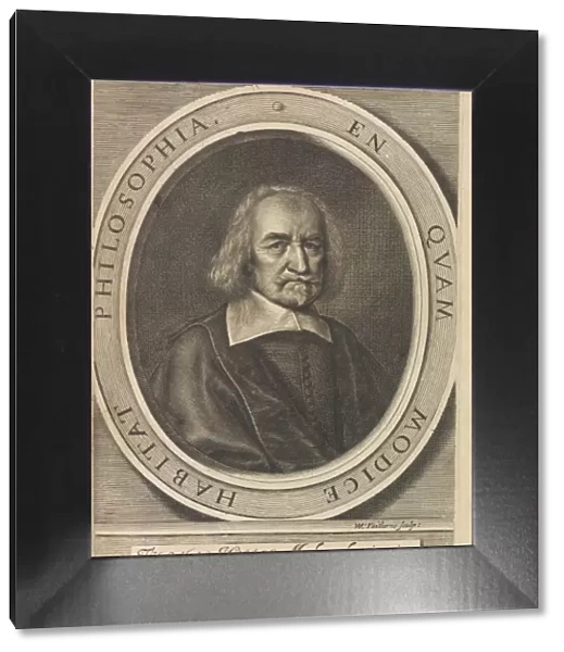 Portrait of Thomas Hobbes (1588-1679), 1642. Creator: Faithorne, William, the Elder (1616-1691)