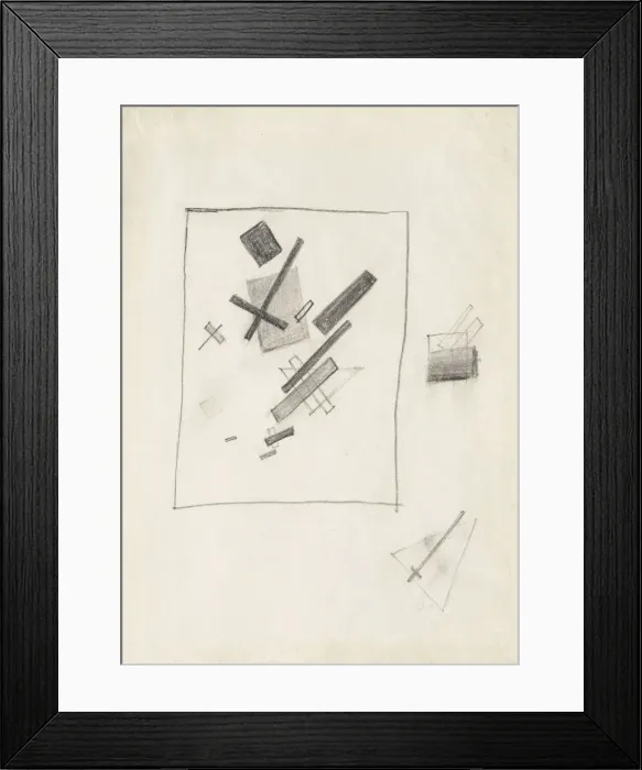 Framed Print : Mixed Feelings, c. 1916. Creator: Malevich, Kasimir Severinovich (1878-1935) Framed Print : Mixed Feelings, c. 1916. Creator: Malevich, Kasimir Severinovich (1878-1935)
