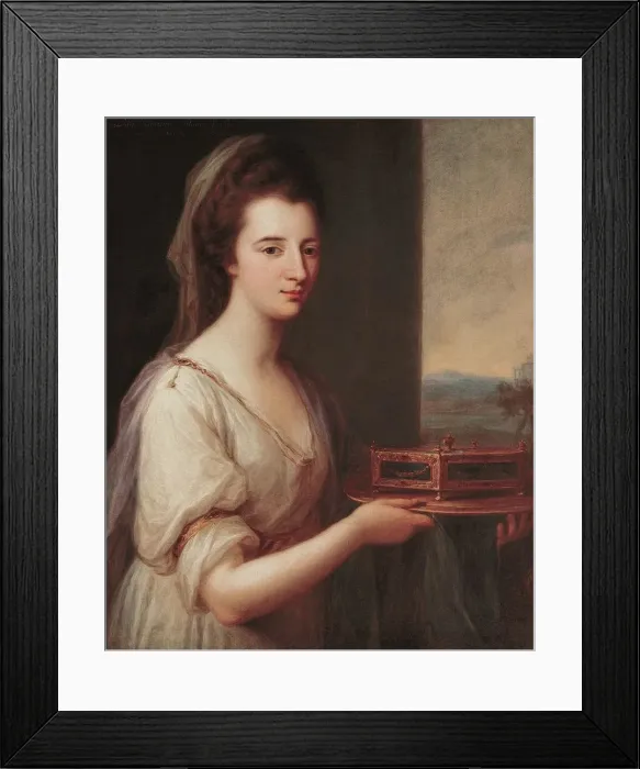 Framed Print : Portrait of Lady Henrietta Williams-Wynn, ca 1769. Creator: Kauffmann, Angelika (1741-1807)