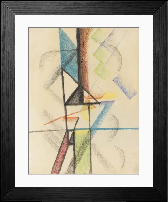 Framed Print : Abstract forms V, 1913. Creator: Macke, August (1887-1914)