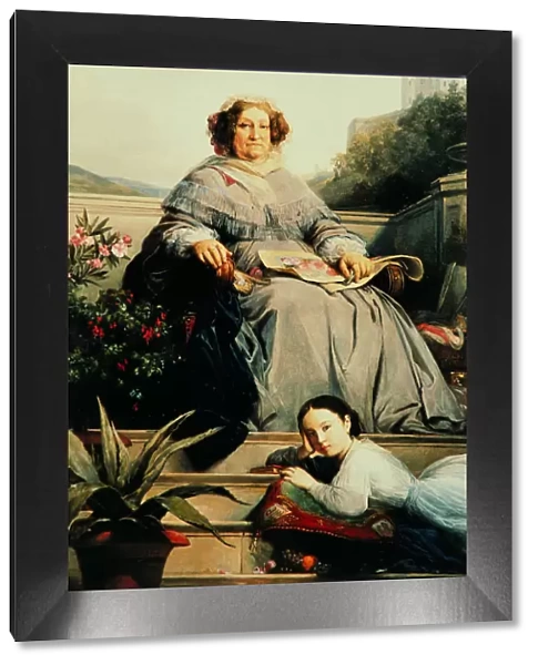 Portrait of Madame Clicquot, nee Ponsardin (1777-1866) with her Daughter, Between 1851